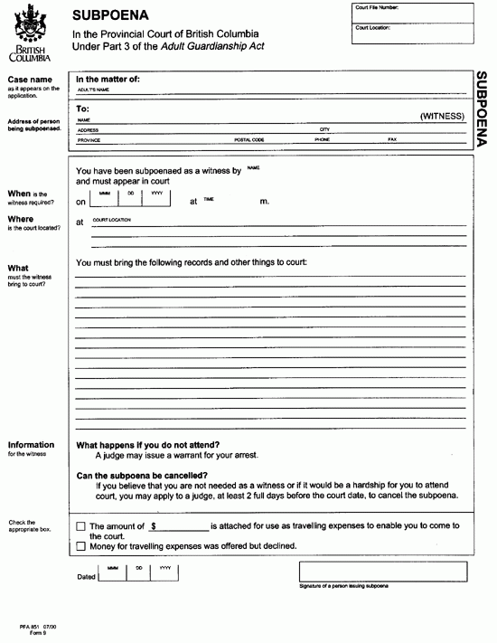 BC Reg 30 2001 Provincial Court Adult Guardianship Rules CanLII