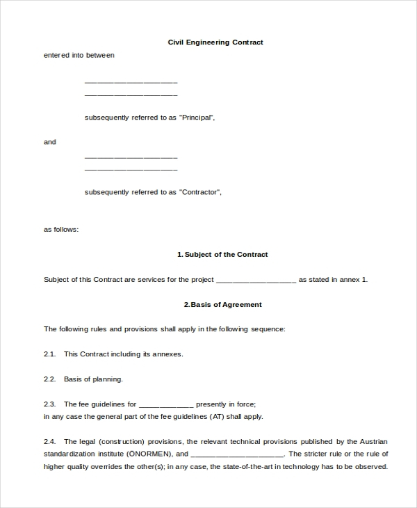 FREE 10 Sample Construction Contract Forms In MS Word PDF
