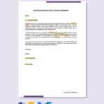 Free Job Application Letter For Civil Engineer Fresher Template