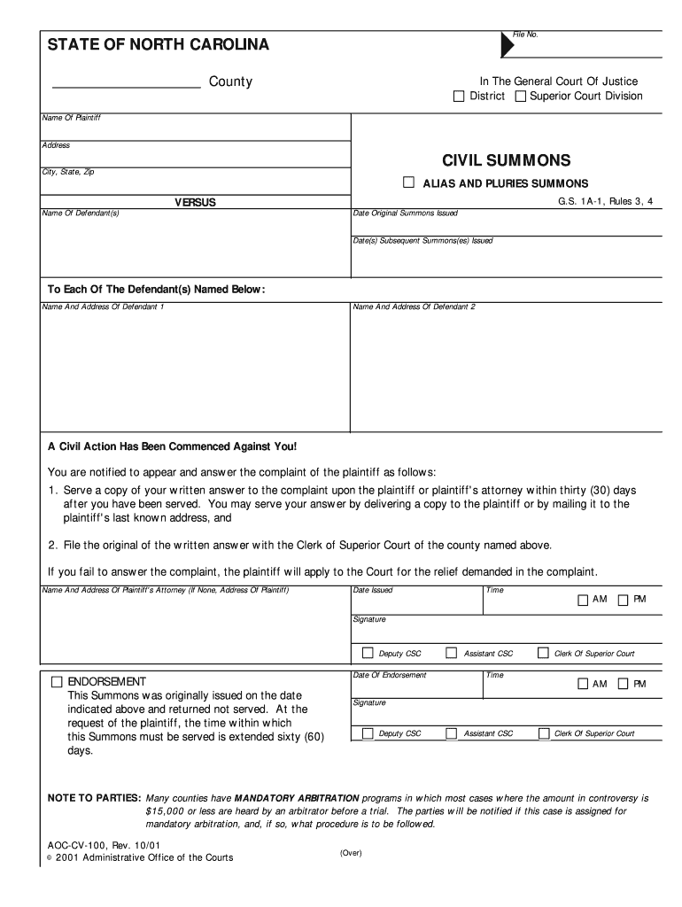 rowan-county-nc-civil-summons-response-form-civil-form-2023