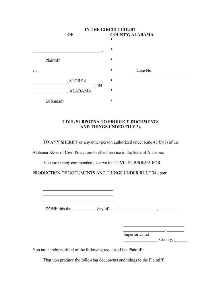 In The COURT Of CIVIL APPEALS Of ALABAMA DAISY PRUETT Form Fill Out