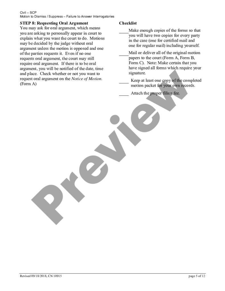 New Jersey How To File A Motion To Dismiss The Complaint Or To Strike 