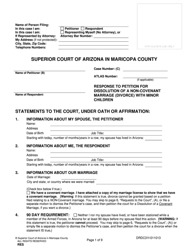Maricopa Superior Court Civil Forms Civil Form 2023 Maricopa Superior Court Civil Forms Civil Form 2023