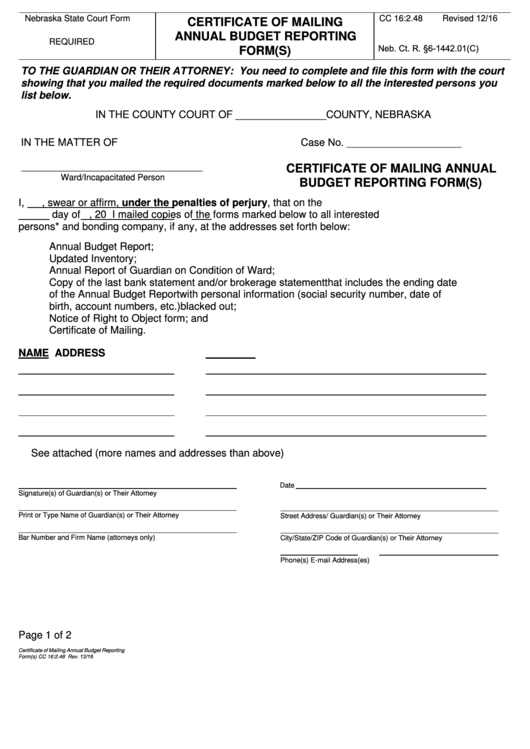 Top 24 Nebraska Court Forms And Templates Free To Download In PDF Format