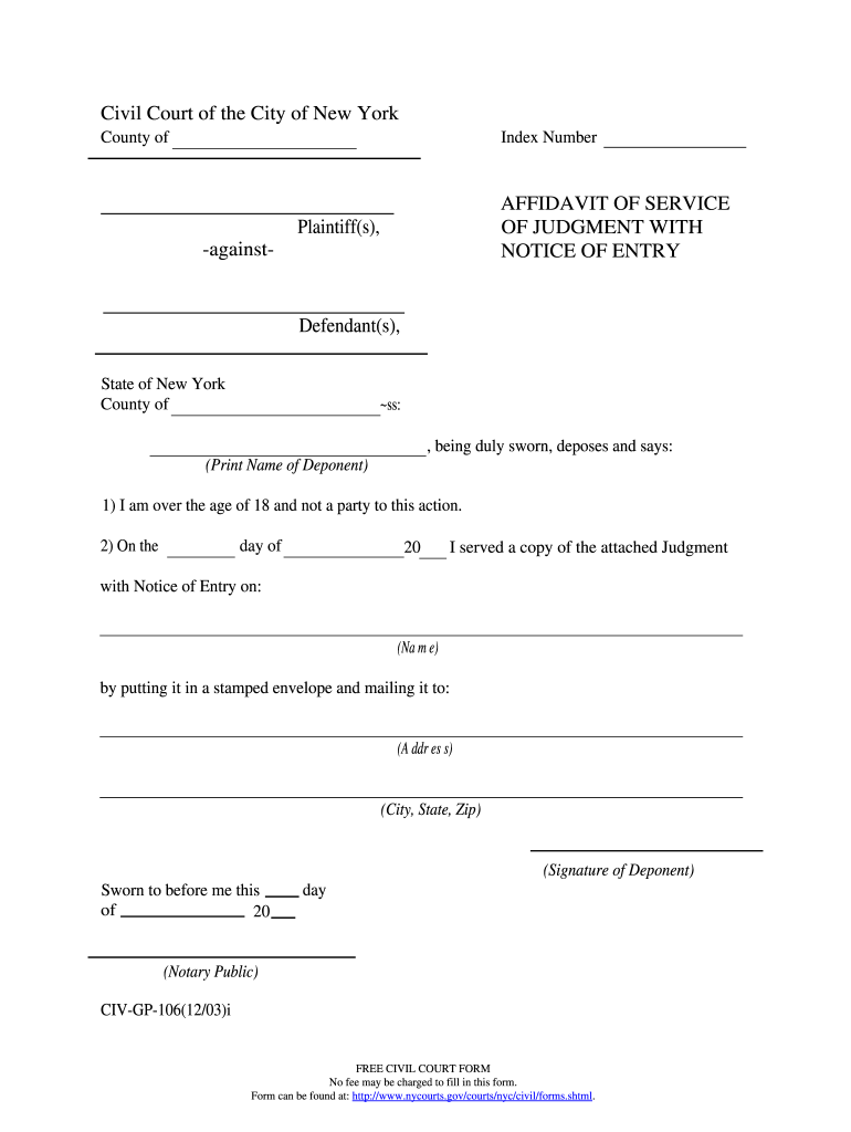 Civil Court Forms New York Fill Out Sign Online DocHub