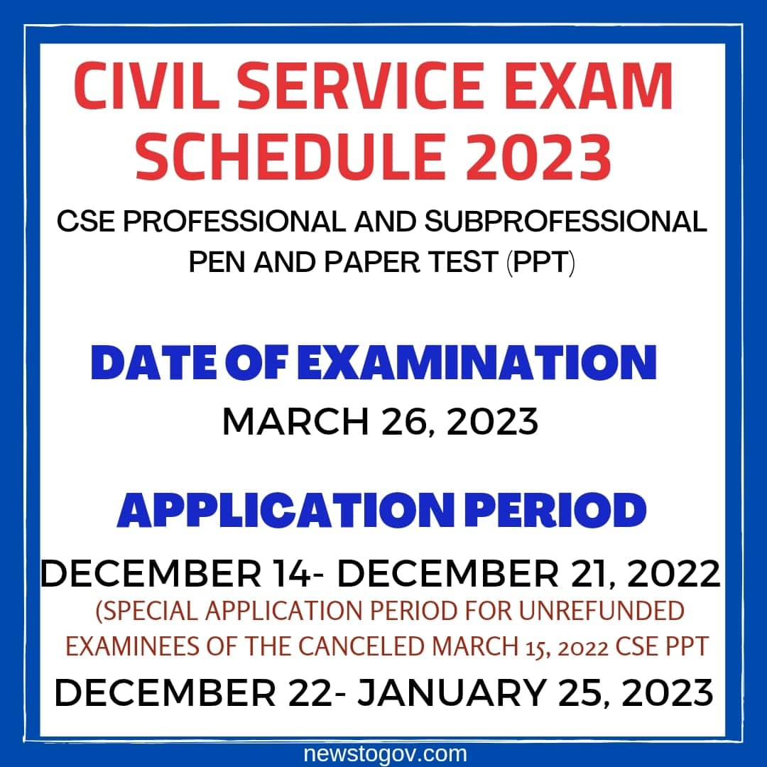 Civil Service CSC Exam Schedule 2023 Requirements NewsToGov