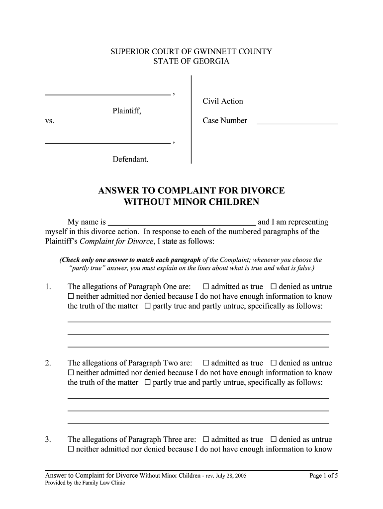 Complaint For Divorce Fill Out And Sign Printable PDF Template SignNow