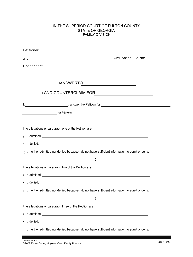 Fulton County Civil Court Fill Out Sign Online DocHub