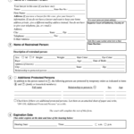 Restraining Order Template Fill Online Printable Fillable Blank