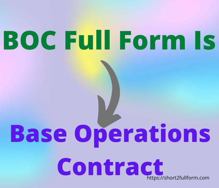 What Is The Full Form Of BOC BOC Full Form